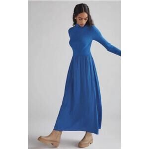 By Anthropologie Thea Twofer Maxi Sweater in Blue (Size XS)
